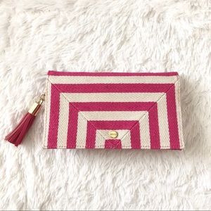 Pink Striped Side Bag